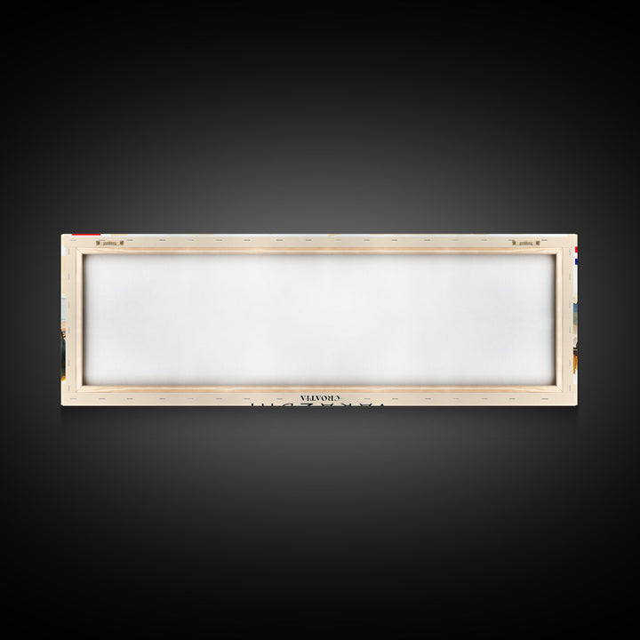 Varadin Croatia Panoramic Travel Poster, Framed Canvas Print or Metal Wall Art, Travel Art, Home Decor, Panoramic Painting, Midcentury Art