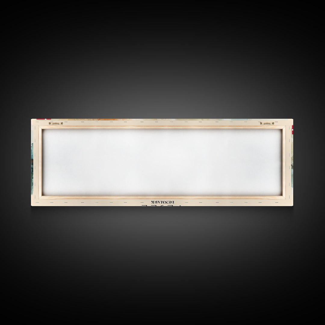 Vejle Denmark Travel Art, City Art, Framed Canvas Print or Metal Wall Art, Europe Travel Poster, Panoramic Wall Art, Extra Wide Wall Art