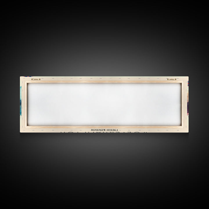 Wolverhampton United Kingdom Panoramic Travel Poster, Framed Canvas Print or Metal Wall Art, Travel Art, Home Decor, Panoramic Painting, Midcentury Art