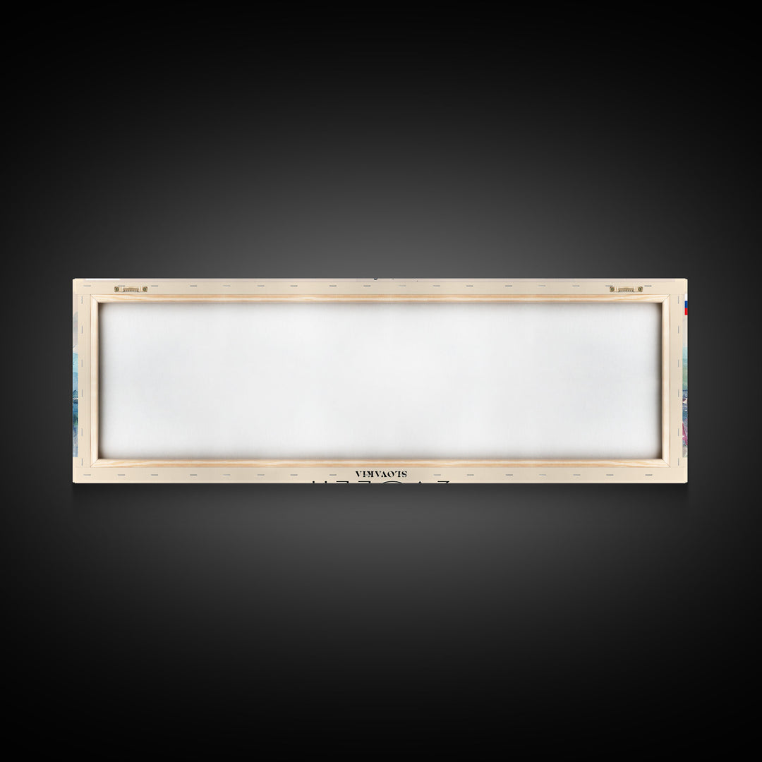 Zvolen Slovakia Panoramic Travel Poster, Framed Canvas Print or Metal Wall Art, Travel Art, Home Decor, Panoramic Painting, Midcentury Art