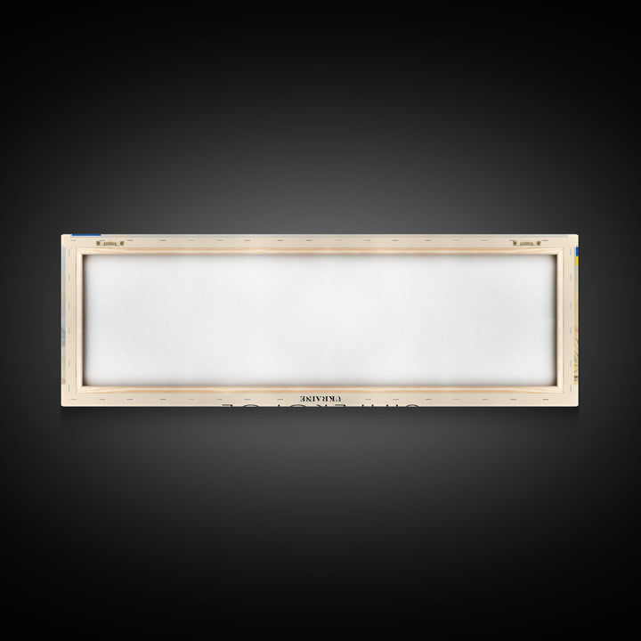 Simferopol Ukraine Panoramic Travel Poster, Framed Canvas Print or Metal Wall Art, Travel Art, Home Decor, Panoramic Painting, Midcentury Art