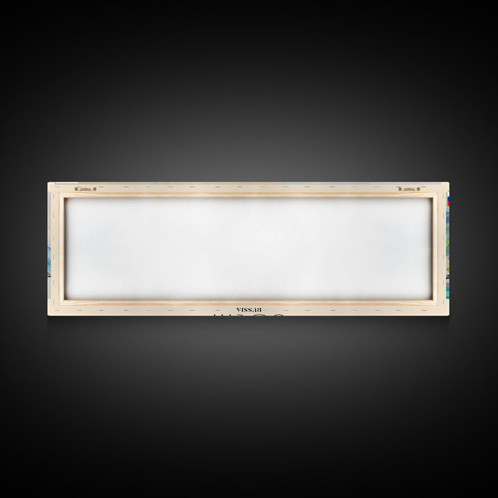 Sochi Russia Panoramic Travel Poster, Framed Canvas Print or Metal Wall Art, Travel Art, Home Decor, Panoramic Painting, Midcentury Art