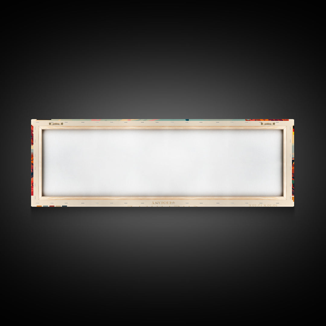 Chemnitz Germany Wall Art, Panoramic Travel Poster, Panoramic Framed Canvas Print, City Wall Art, Wall Hanging Home Decor, Travel Art