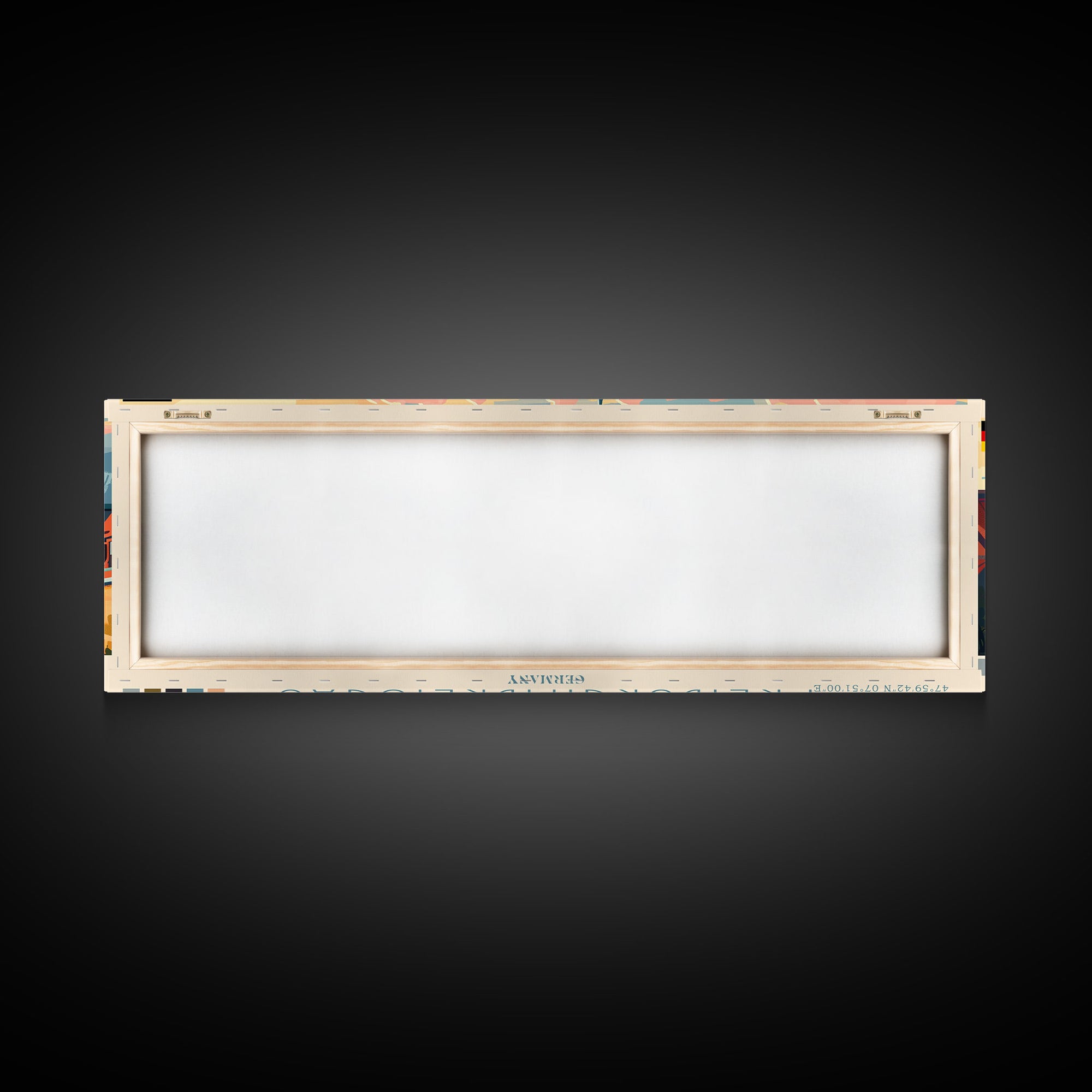 Freiburg Germany Panoramic Travel Poster, Framed Canvas Print or Metal Wall Art, Travel Art, Home Decor, Panoramic Painting, Midcentury Art