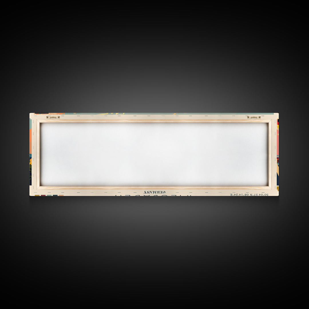 Wiesbaden Germany Travel Print Wall Art, Panoramic City Art, Travel Art, Wall Decor, Vacation Gift, Framed Canvas Print Or Metal Art