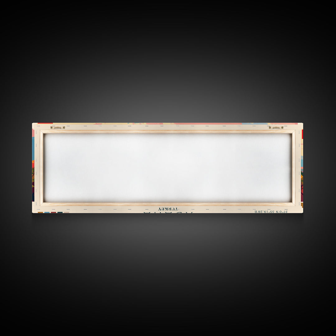 Adana Turkey  Travel Art, City Art, Framed Canvas Print or Metal Wall Art, Europe Travel Poster, Panoramic Wall Art, Extra Wide Wall Art