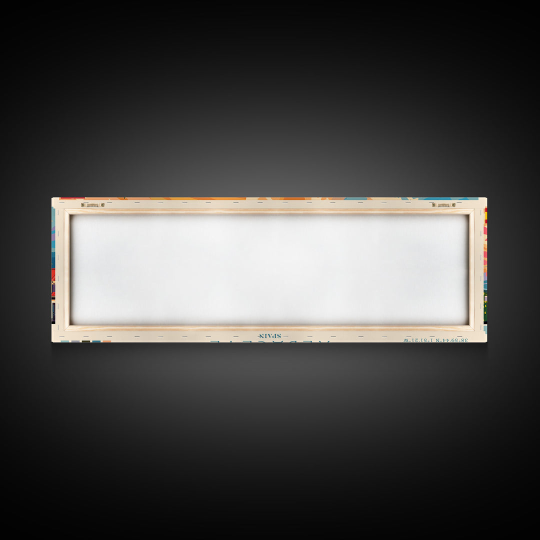 Albacete Spain Travel Print Wall Art, Panoramic City Art, Travel Art, Wall Decor, Vacation Gift, Framed Canvas Print Or Metal Art