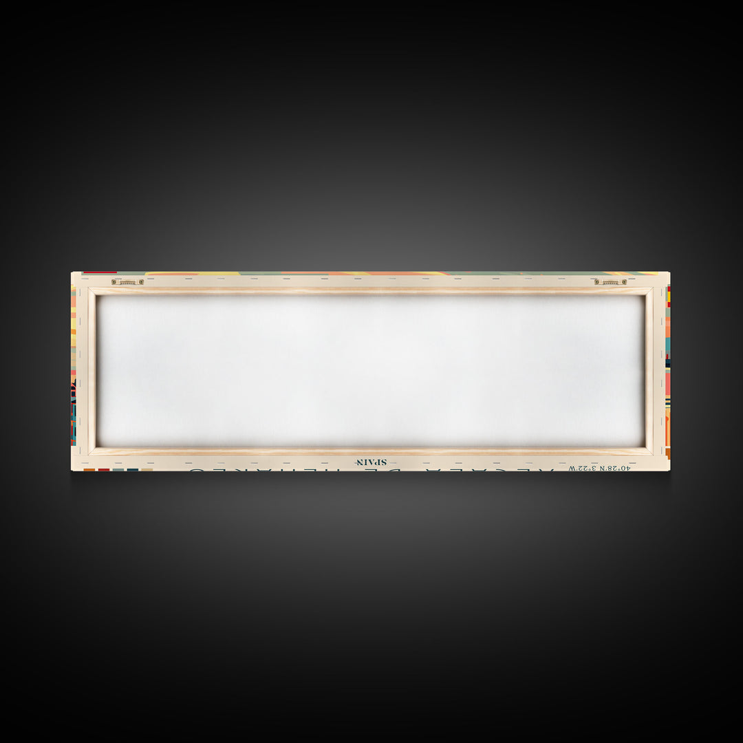 Alcalá Spain Travel Art, City Art, Framed Canvas Print or Metal Wall Art, Europe Travel Poster, Panoramic Wall Art, Extra Wide Wall Art