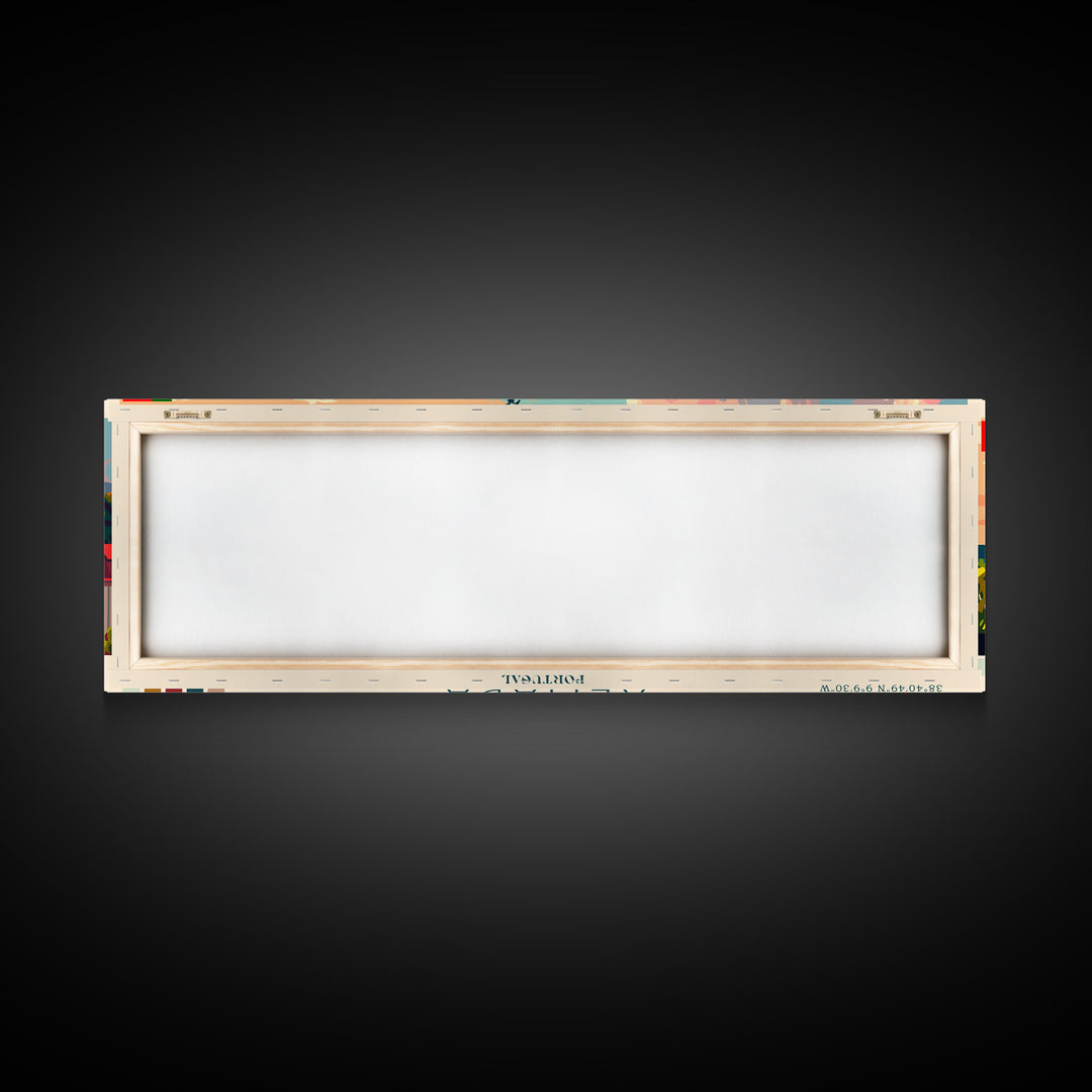 Almada  Portugal Travel Art, City Art, Framed Canvas Print or Metal Wall Art, Europe Travel Poster, Panoramic Wall Art, Extra Wide Wall Art