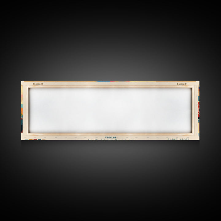 Angarsk Russia Panoramic Travel Poster, Framed Canvas Print or Metal Wall Art, Travel Art, Home Decor, Panoramic Painting, Midcentury Art