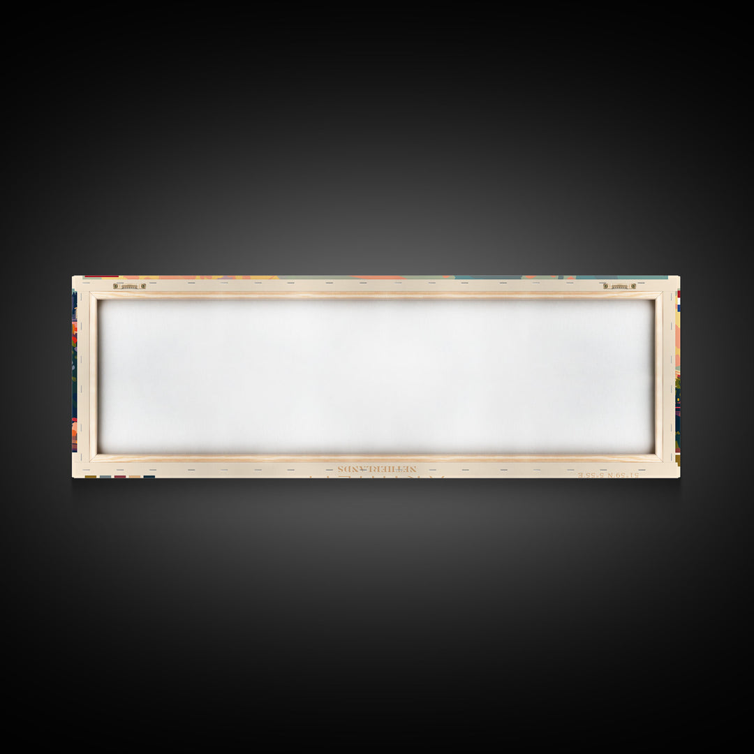 Arnhem Netherlands Wall Art, Panoramic Travel Poster, Panoramic Framed Canvas Print, City Wall Art, Wall Hanging Home Decor, Travel Art