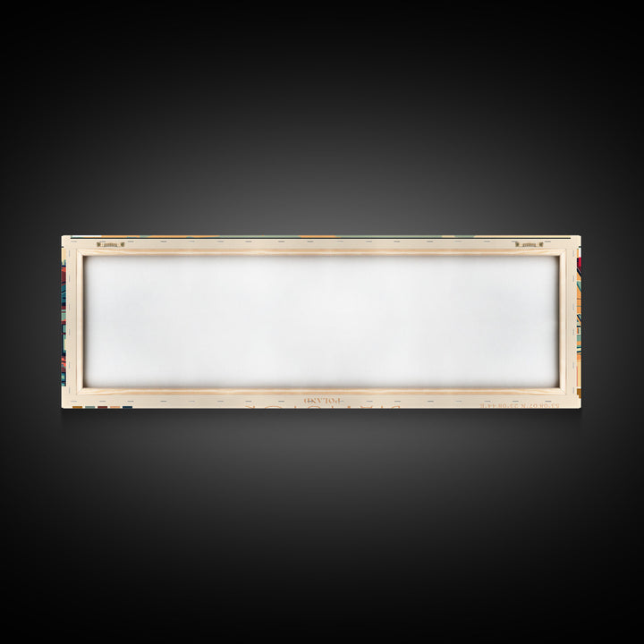 Bialystok Poland Panoramic Travel Poster, Framed Canvas Print or Metal Wall Art, Travel Art, Home Decor, Panoramic Painting, Midcentury Art