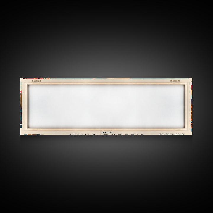 Bielsko Biala Poland Travel Art, City Art, Framed Canvas Print or Metal Wall Art, Europe Travel Poster, Panoramic Wall Art, Extra Wide Wall Art