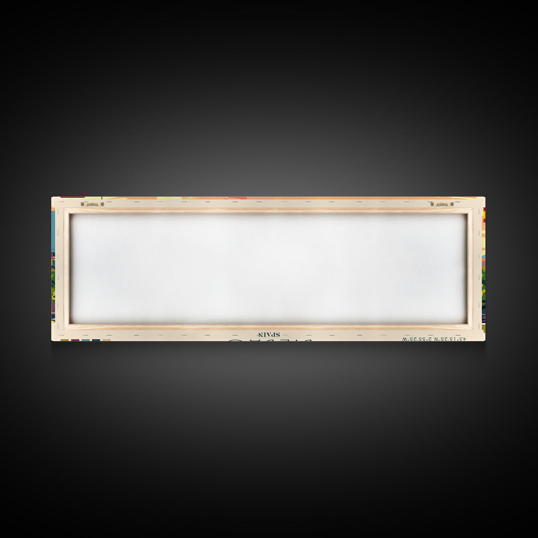 Bilbao Spain Wall Art, Panoramic Travel Poster, Panoramic Framed Canvas Print, City Wall Art, Wall Hanging Home Decor, Travel Art