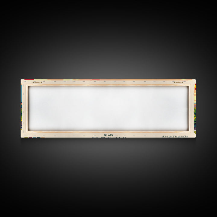 Bilbao Spain Wall Art, Panoramic Travel Poster, Panoramic Framed Canvas Print, City Wall Art, Wall Hanging Home Decor, Travel Art