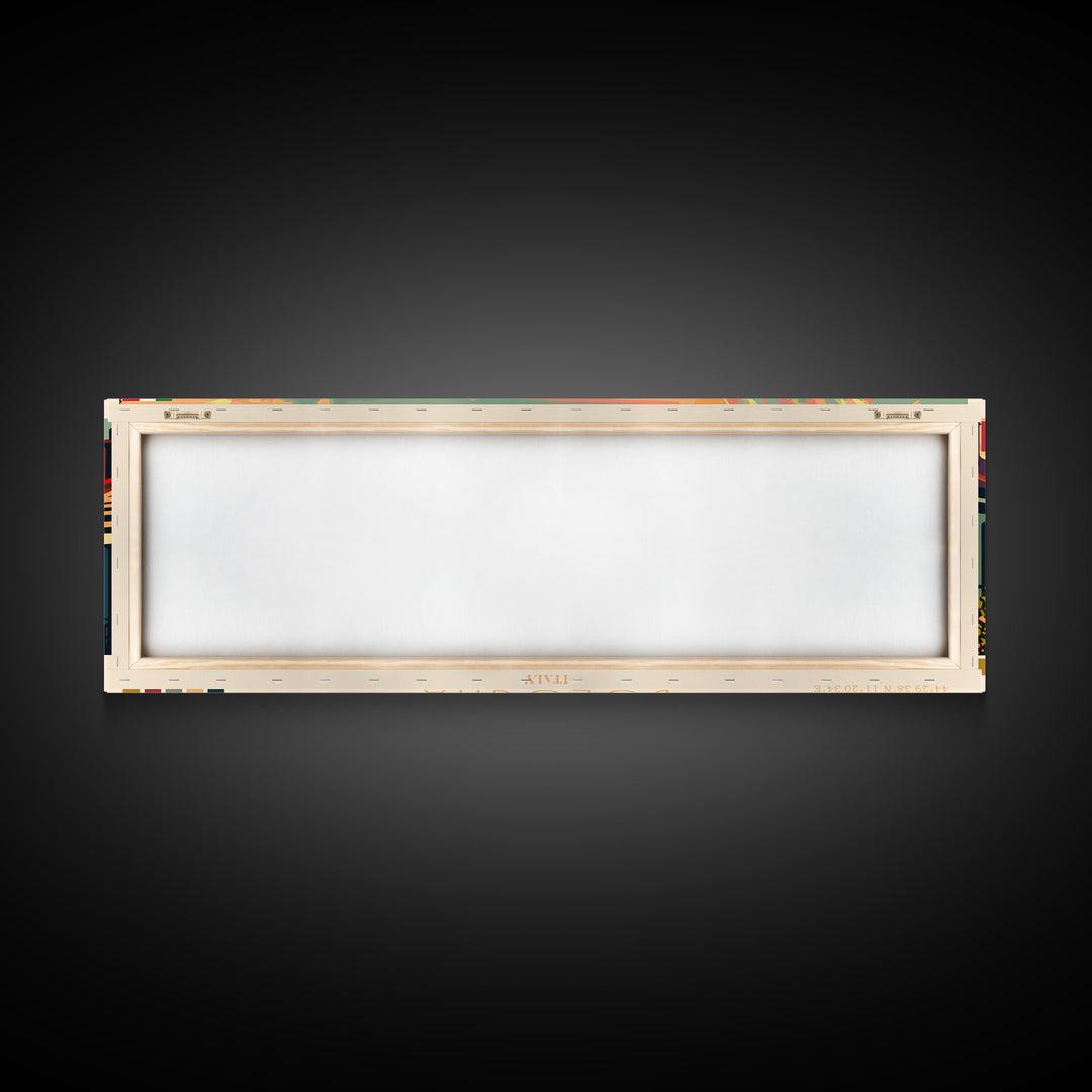 Bologna Italy Wall Art, Panoramic Travel Poster, Panoramic Framed Canvas Print, City Wall Art, Wall Hanging Home Decor, Travel Art