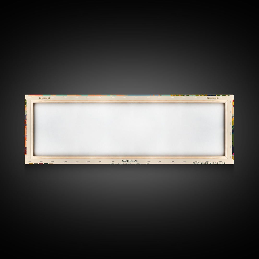 Borås Sweden Travel Art, City Art, Framed Canvas Print or Metal Wall Art, Europe Travel Poster, Panoramic Wall Art, Extra Wide Wall Art