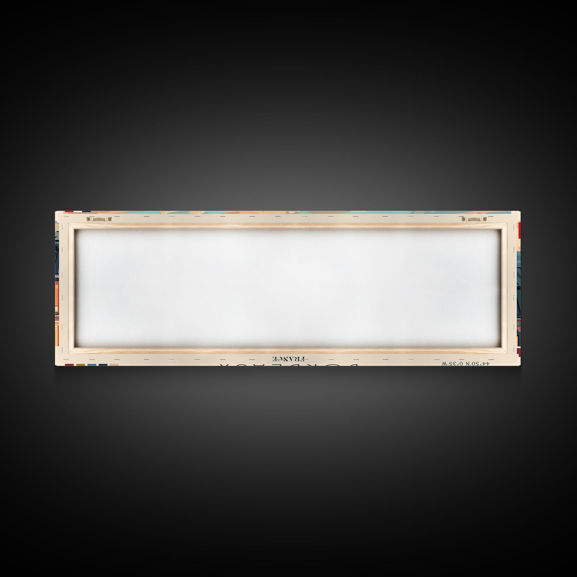 Bordeaux France Panoramic Travel Poster, Framed Canvas Print or Metal Wall Art, Travel Art, Home Decor, Panoramic Painting, Midcentury Art