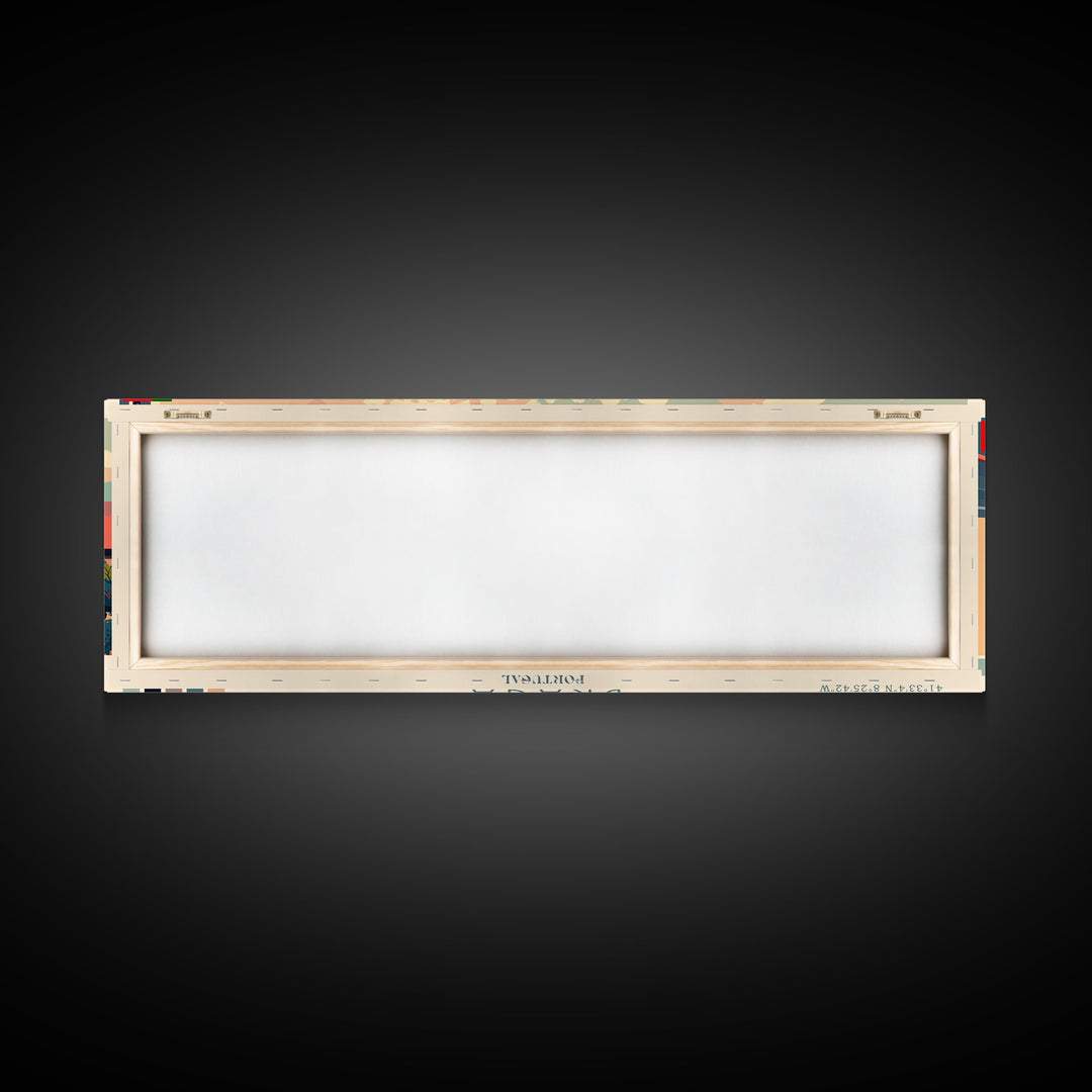 Braga Portugal Travel Art, City Art, Framed Canvas Print or Metal Wall Art, Europe Travel Poster, Panoramic Wall Art, Extra Wide Wall Art