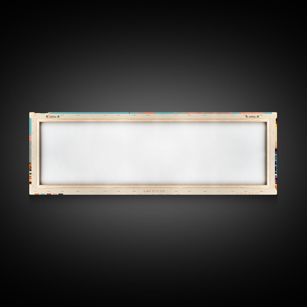 Bremen Germany Wall Art, Panoramic Travel Poster, Panoramic Framed Canvas Print, City Wall Art, Wall Hanging Home Decor, Travel Art