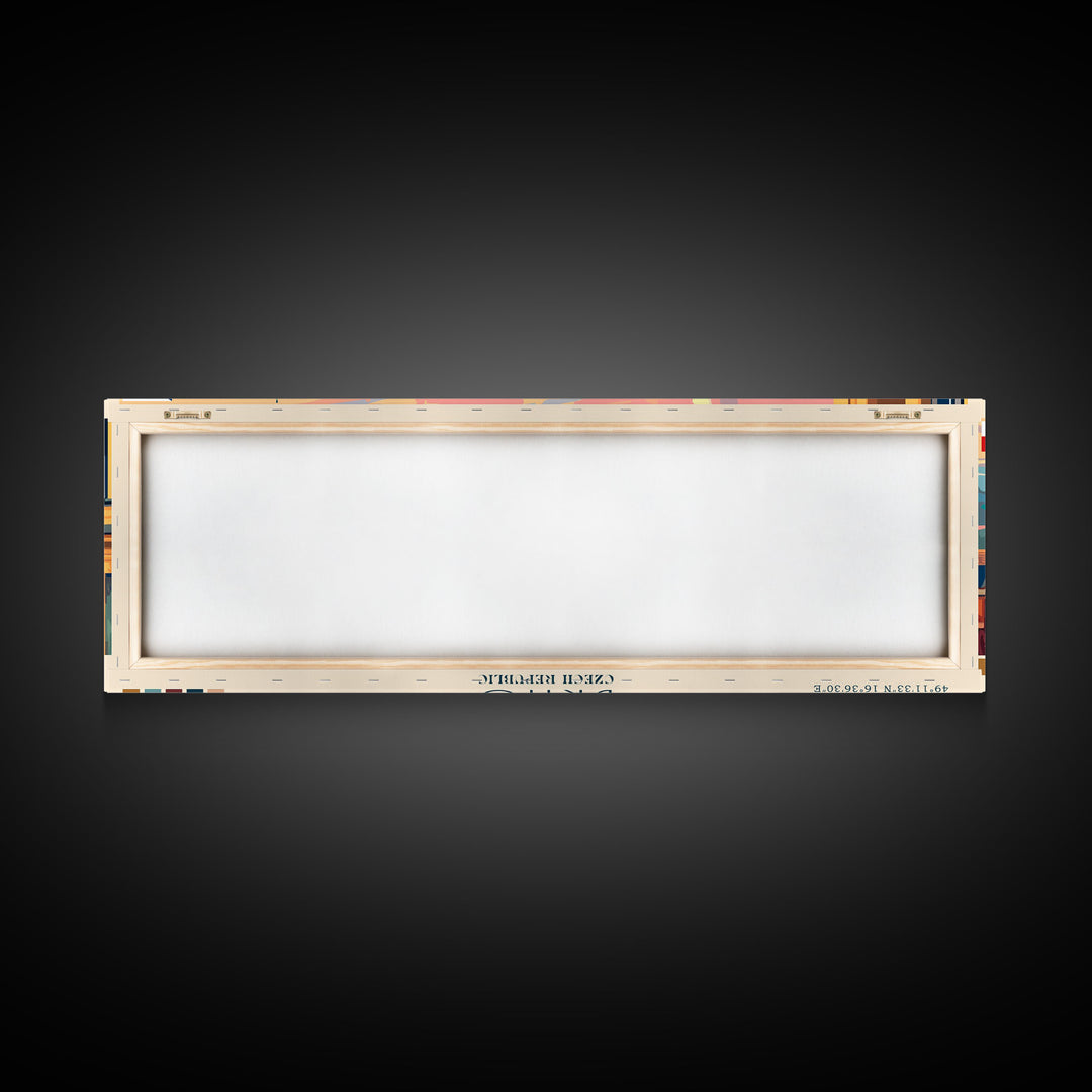 Brno CzechRepublic art Travel Print Wall Art, Panoramic City Art, Travel Art, Wall Decor, Vacation Gift, Framed Canvas Print Or Metal Art