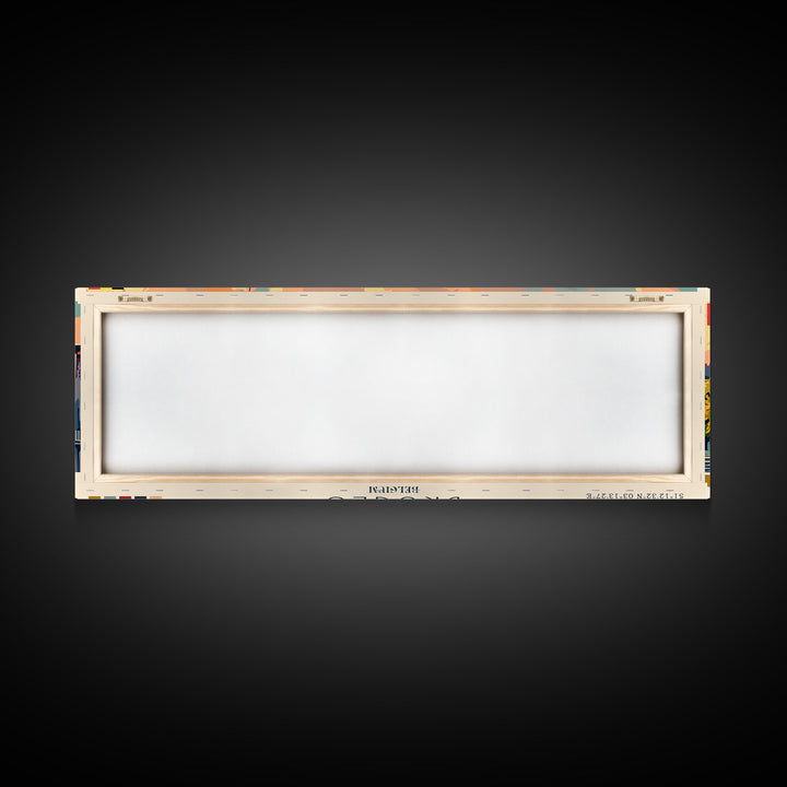 Bruges Belgium Travel Art, City Art, Framed Canvas Print or Metal Wall Art, Europe Travel Poster, Panoramic Wall Art, Extra Wide Wall Art