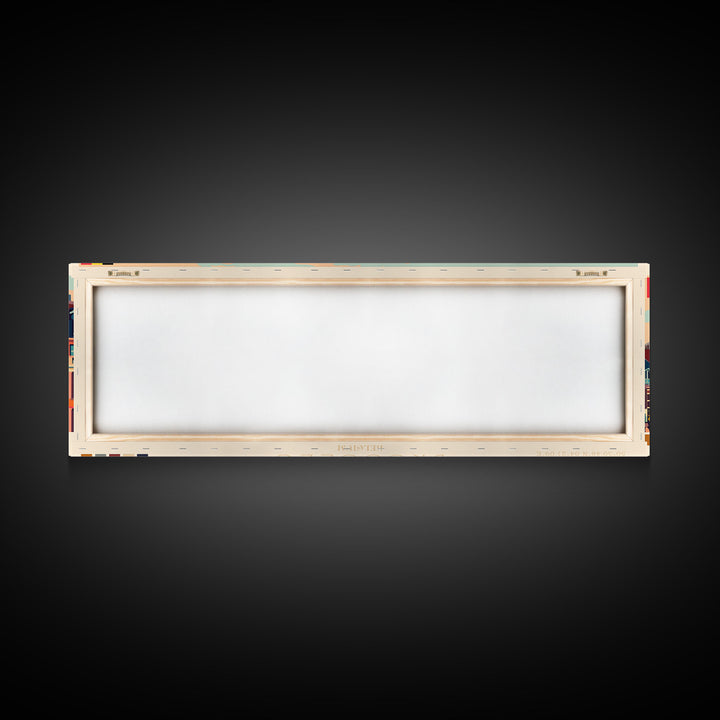 Brussels Belgium Panoramic Travel Poster, Framed Canvas Print or Metal Wall Art, Travel Art, Home Decor, Panoramic Painting, Midcentury Art