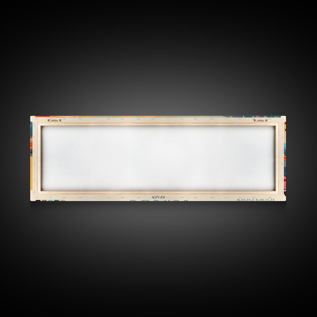 Burgos Spain Wall Art, Panoramic Travel Poster, Panoramic Framed Canvas Print, City Wall Art, Wall Hanging Home Decor, Travel Art