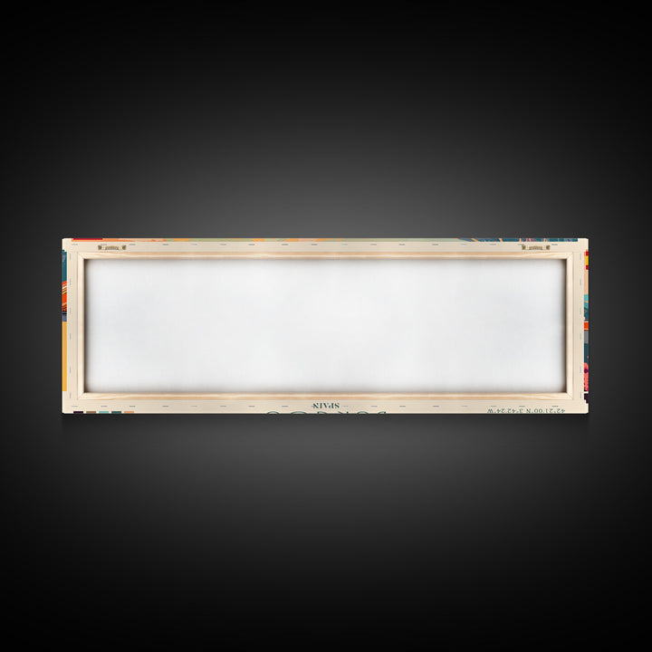 Burgos Spain Wall Art, Panoramic Travel Poster, Panoramic Framed Canvas Print, City Wall Art, Wall Hanging Home Decor, Travel Art