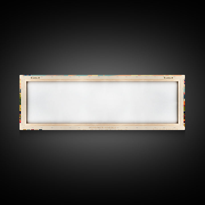 Cambridge United Kingdom Travel Print Wall Art, Panoramic City Art, Travel Art, Wall Decor, Vacation Gift, Framed Canvas Print Or Metal Art