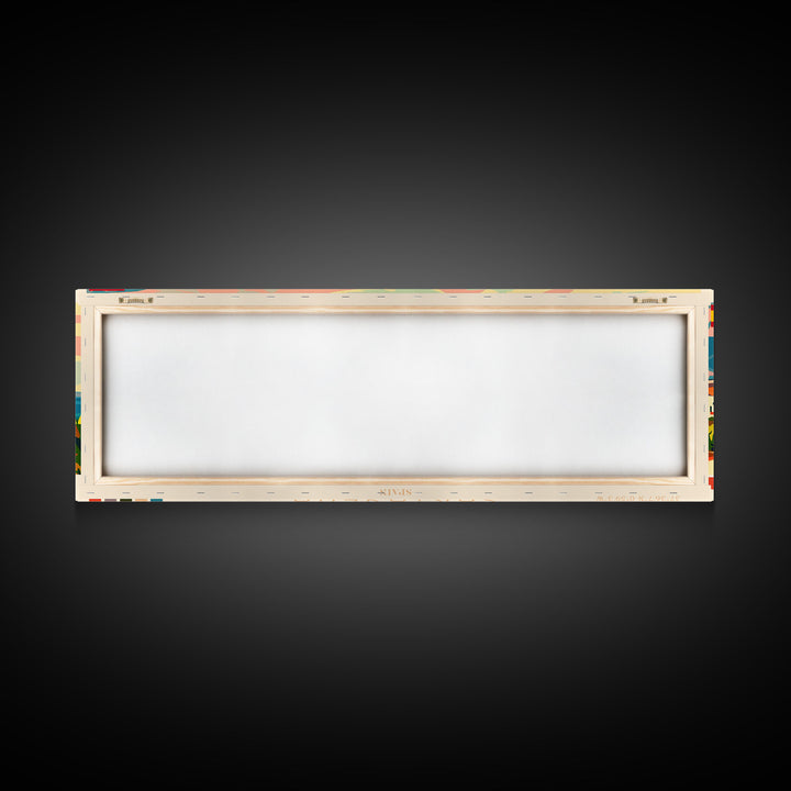 Cartagena Spain Panoramic Travel Poster, Framed Canvas Print or Metal Wall Art, Travel Art, Home Decor, Panoramic Painting, Midcentury Art