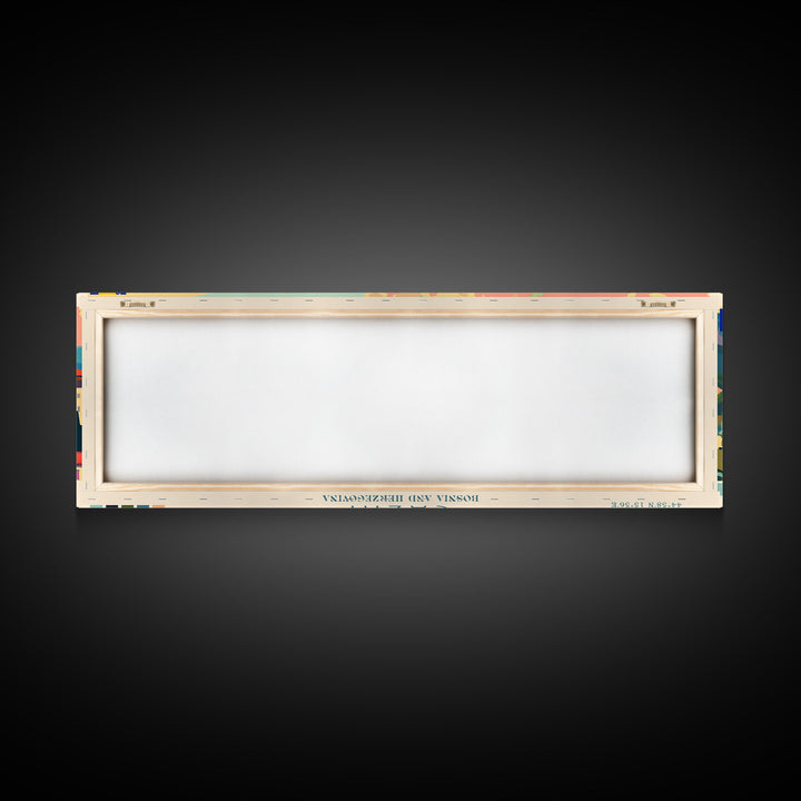 Cazin Bosnia Travel Art, City Art, Framed Canvas Print or Metal Wall Art, Europe Travel Poster, Panoramic Wall Art, Extra Wide Wall Art