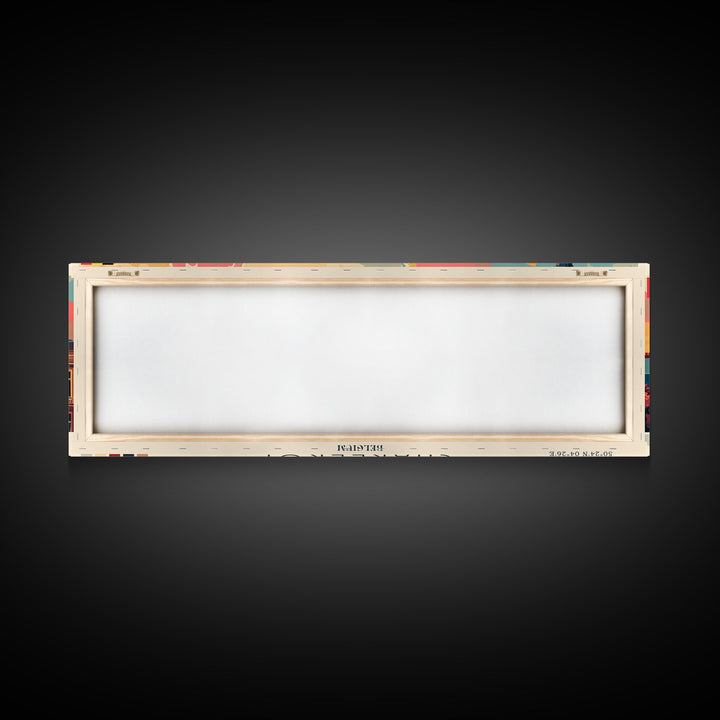 Charleroi Belgium Travel Print Wall Art, Panoramic City Art, Travel Art, Wall Decor, Vacation Gift, Framed Canvas Print Or Metal Art