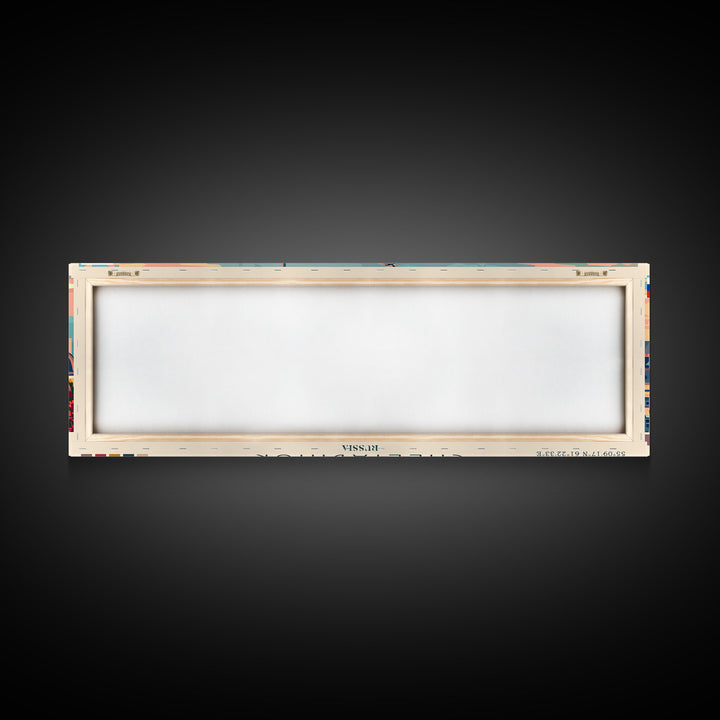 Chelyabinsk Russia Panoramic Travel Poster, Framed Canvas Print or Metal Wall Art, Travel Art, Home Decor, Panoramic Painting, Midcentury Art