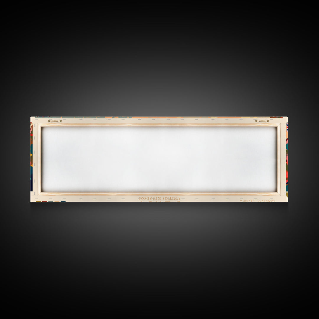 Derby United Kingdom Travel Print Wall Art, Panoramic City Art, Travel Art, Wall Decor, Vacation Gift, Framed Canvas Print Or Metal Art