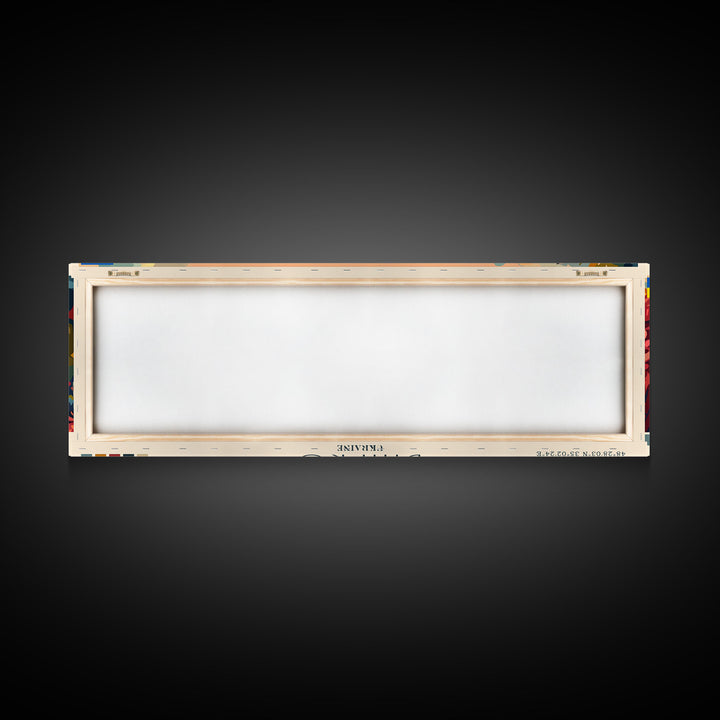 Dnipro Ukraine Wall Art, Panoramic Travel Poster, Panoramic Framed Canvas Print, City Wall Art, Wall Hanging Home Decor, Travel Art