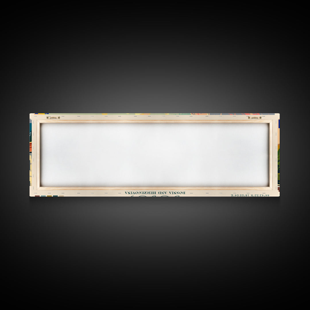 Doboj Bosnia Travel Print Wall Art, Panoramic City Art, Travel Art, Wall Decor, Vacation Gift, Framed Canvas Print Or Metal Art