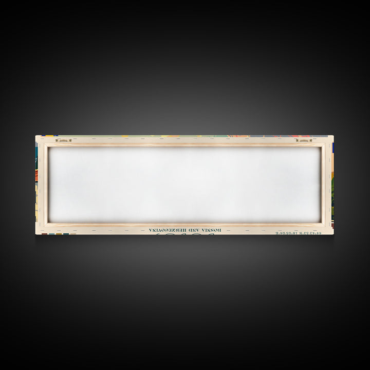 Doboj Bosnia Travel Print Wall Art, Panoramic City Art, Travel Art, Wall Decor, Vacation Gift, Framed Canvas Print Or Metal Art