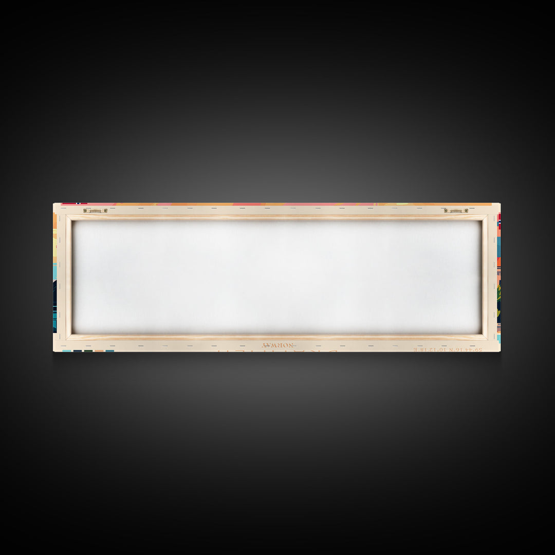 Drammen Norway Travel Print Wall Art, Panoramic City Art, Travel Art, Wall Decor, Vacation Gift, Framed Canvas Print Or Metal Art