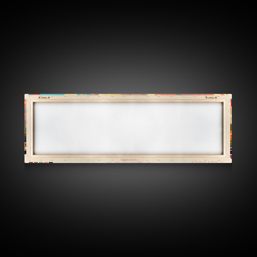 Durres Albania Travel Print Wall Art, Panoramic City Art, Travel Art, Wall Decor, Vacation Gift, Framed Canvas Print Or Metal Art