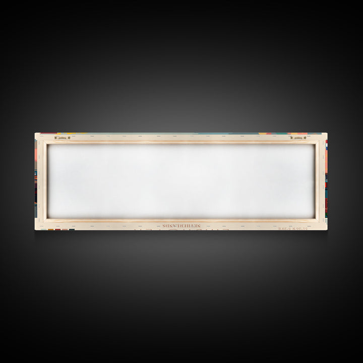 Eindhoven Netherlands Panoramic Travel Poster, Framed Canvas Print or Metal Wall Art, Travel Art, Home Decor, Panoramic Painting, Midcentury Art