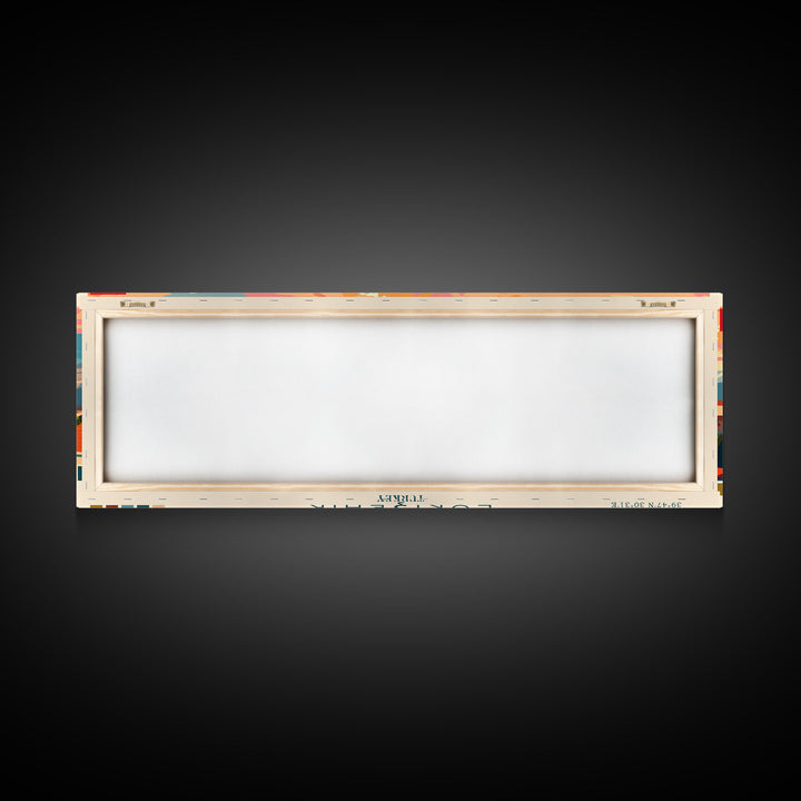 Eskisehir Turkey Panoramic Travel Poster, Framed Canvas Print or Metal Wall Art, Travel Art, Home Decor, Panoramic Painting, Midcentury Art