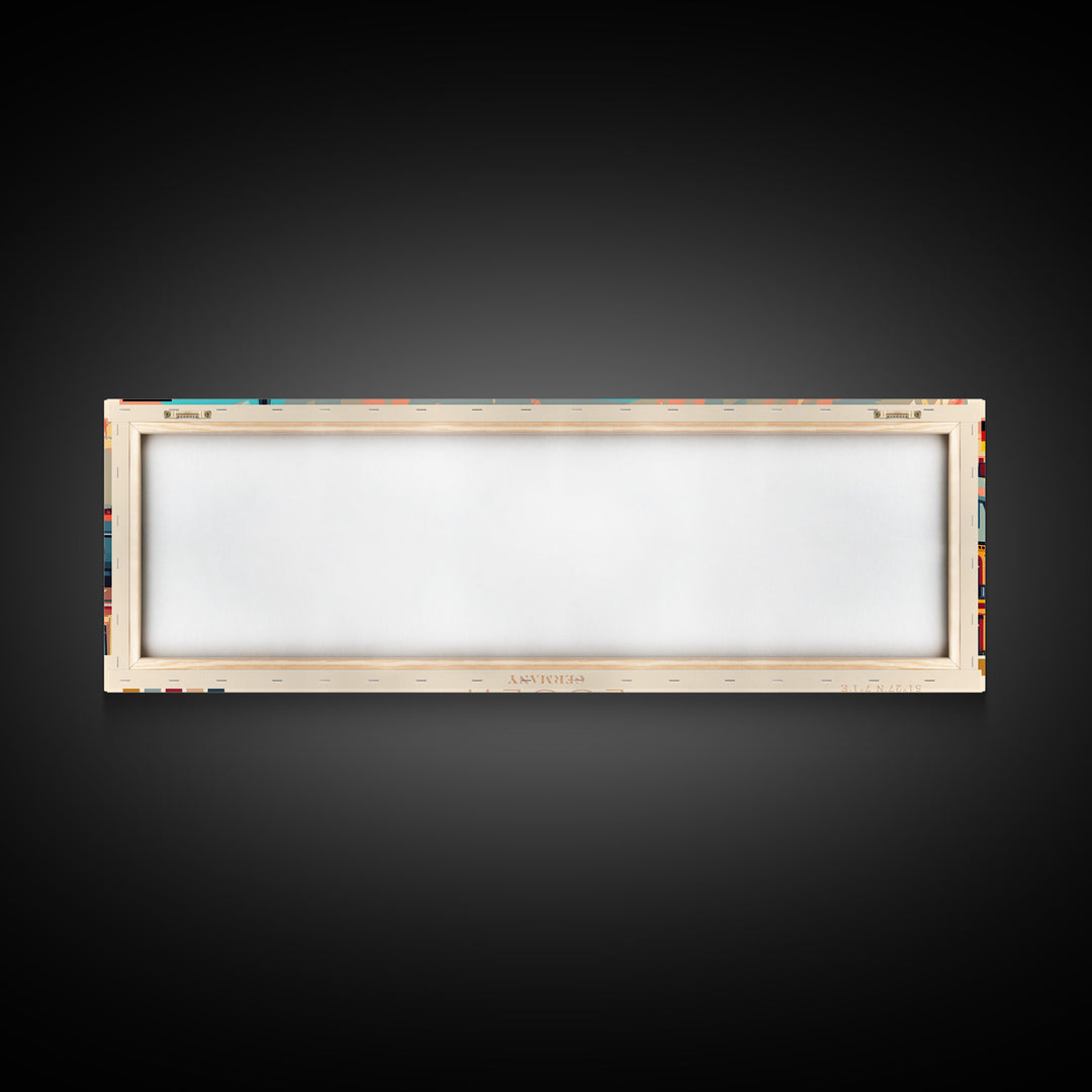 Essen Germany Travel Print Wall Art, Panoramic City Art, Travel Art, Wall Decor, Vacation Gift, Framed Canvas Print Or Metal Art