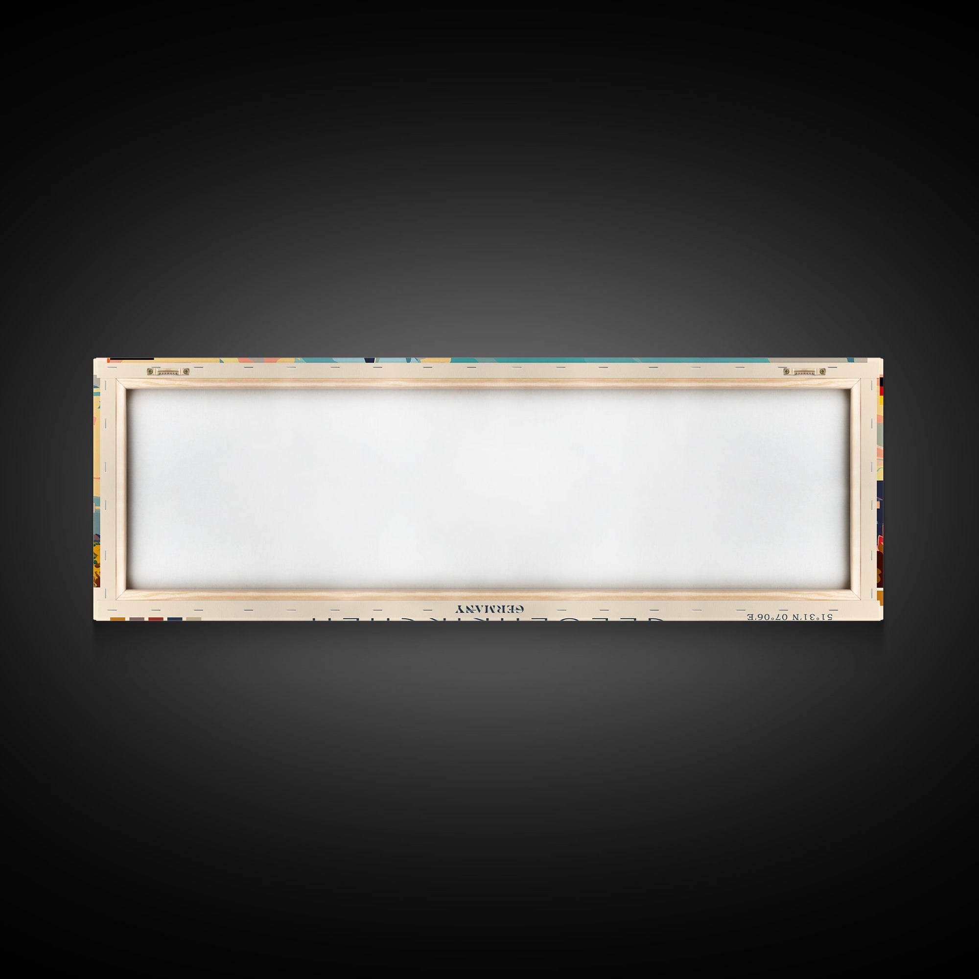 Gelsenkirchen Germany Panoramic Travel Poster, Framed Canvas Print or Metal Wall Art, Travel Art, Home Decor, Panoramic Painting, Midcentury Art