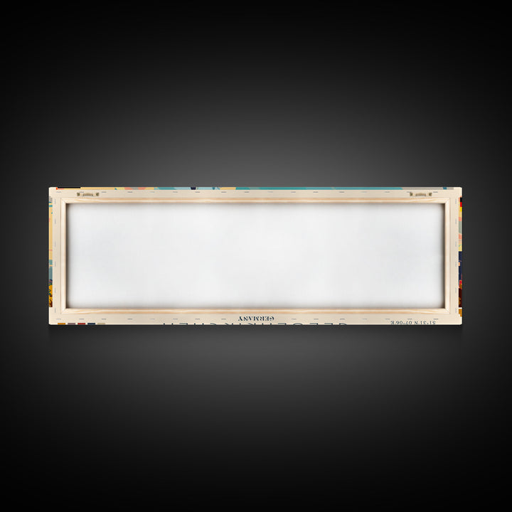 Gelsenkirchen Germany Panoramic Travel Poster, Framed Canvas Print or Metal Wall Art, Travel Art, Home Decor, Panoramic Painting, Midcentury Art