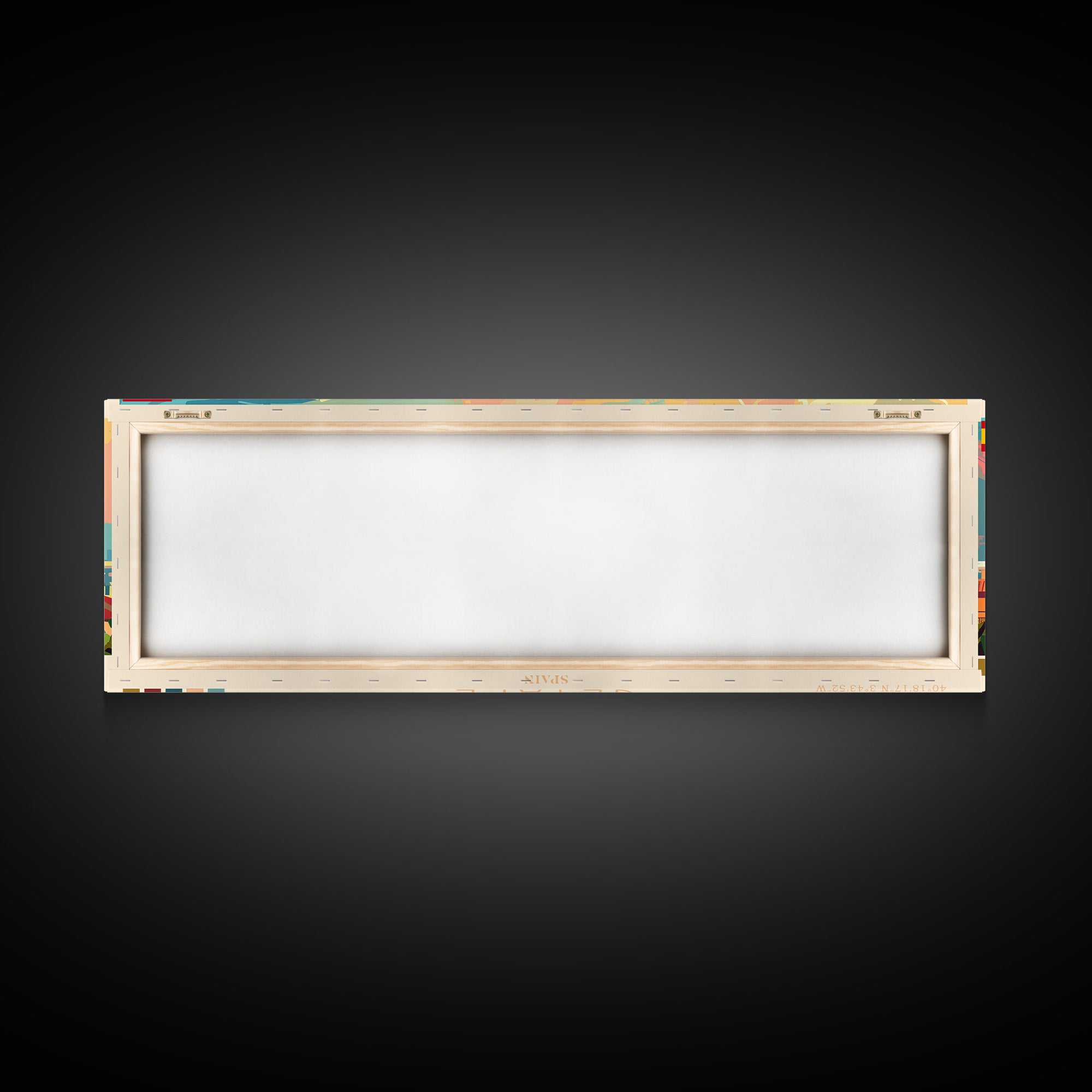 Getafe Spain Panoramic Travel Poster, Framed Canvas Print or Metal Wall Art, Travel Art, Home Decor, Panoramic Painting, Midcentury Art