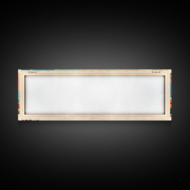 Getafe Spain Panoramic Travel Poster, Framed Canvas Print or Metal Wall Art, Travel Art, Home Decor, Panoramic Painting, Midcentury Art