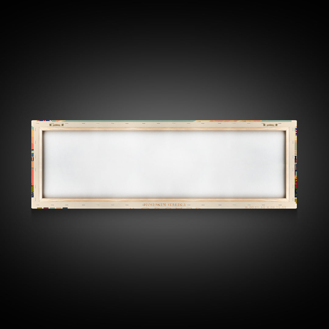 Glasgow United Kingdom Travel Art, City Art, Framed Canvas Print or Metal Wall Art, Europe Travel Poster, Panoramic Wall Art, Extra Wide Wall Art