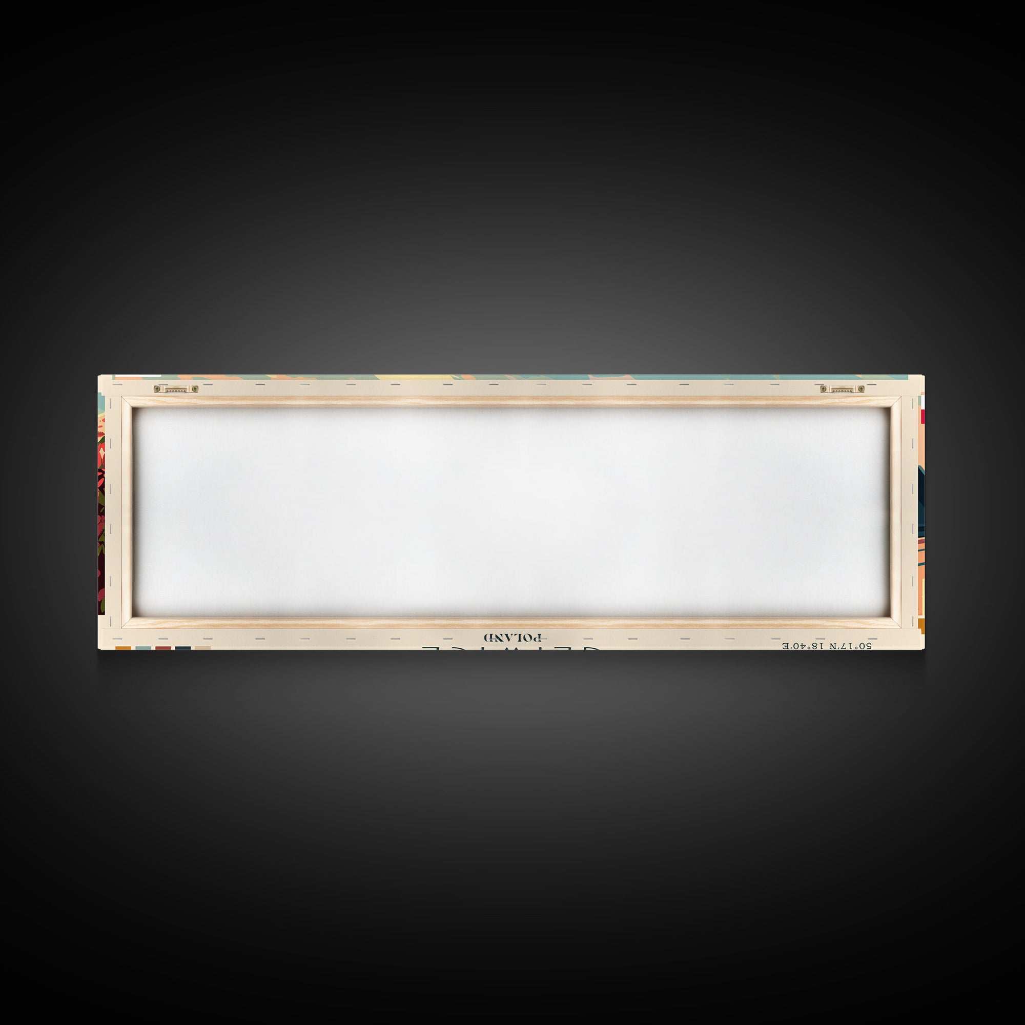 Gliwice Poland Panoramic Travel Poster, Framed Canvas Print or Metal Wall Art, Travel Art, Home Decor, Panoramic Painting, Midcentury Art