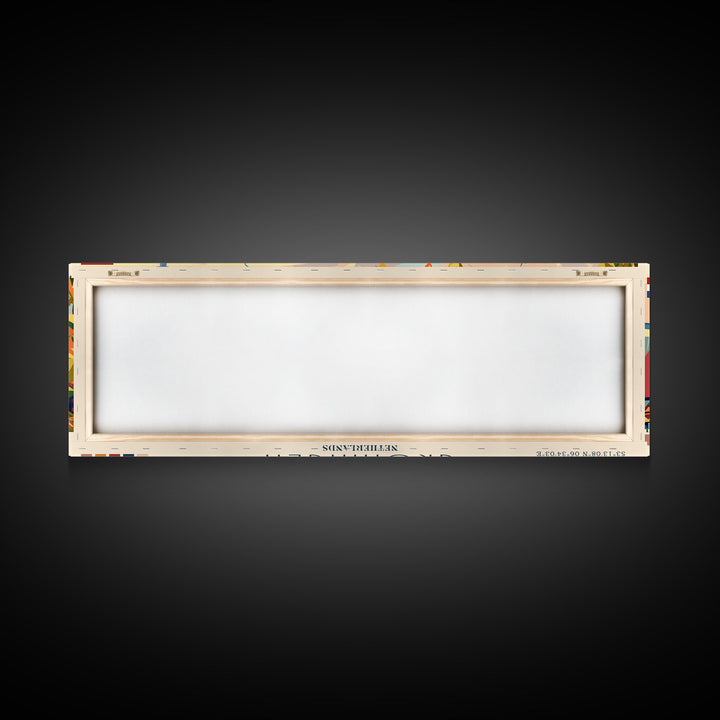 Groningen Netherlands Travel Art, City Art, Framed Canvas Print or Metal Wall Art, Europe Travel Poster, Panoramic Wall Art, Extra Wide Wall Art